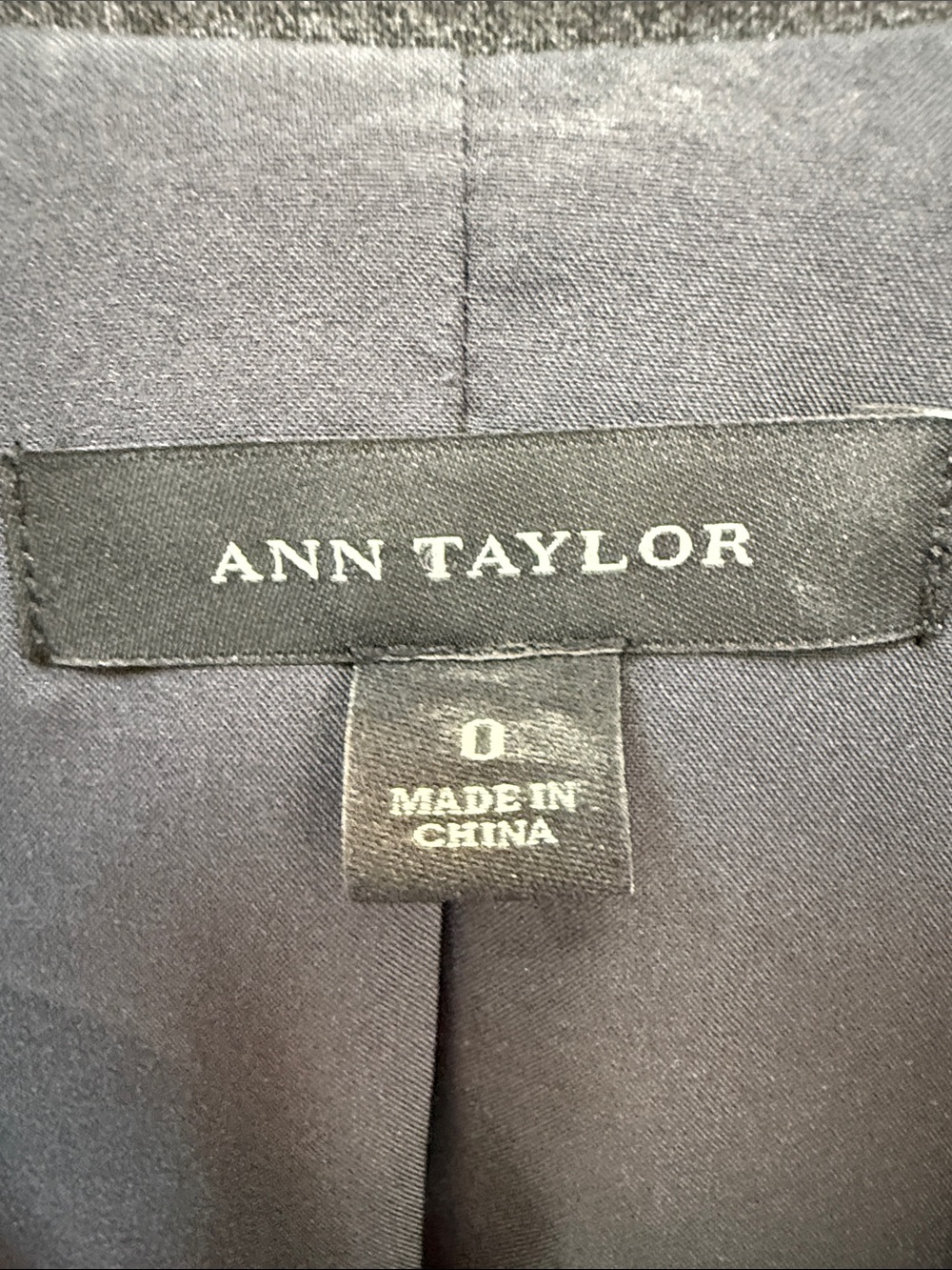 Ann Taylor Gray Tailored One-Button Blazer and Skirt Suit Set - Picture 5 of 9